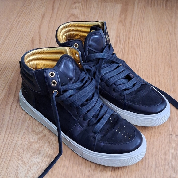 Laurent Malibu Saint Laurent Leather High Top Sneakers Saint